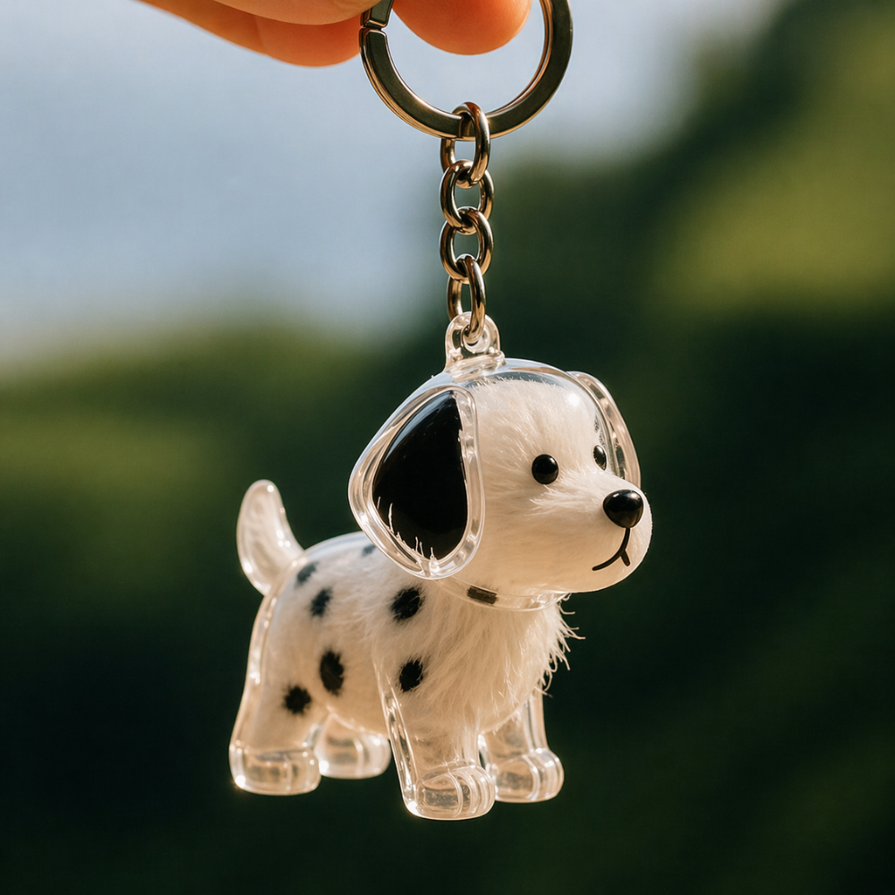 Pelsminde™ – Nøglering Med Din Hunds Ægte Pels