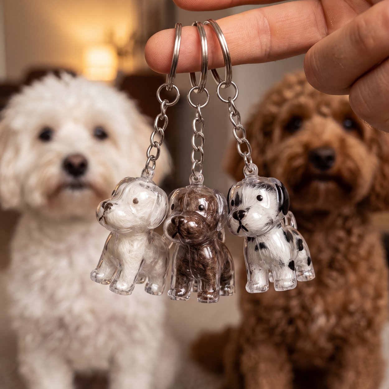 Pelsminde™ – Nøglering Med Din Hunds Ægte Pels