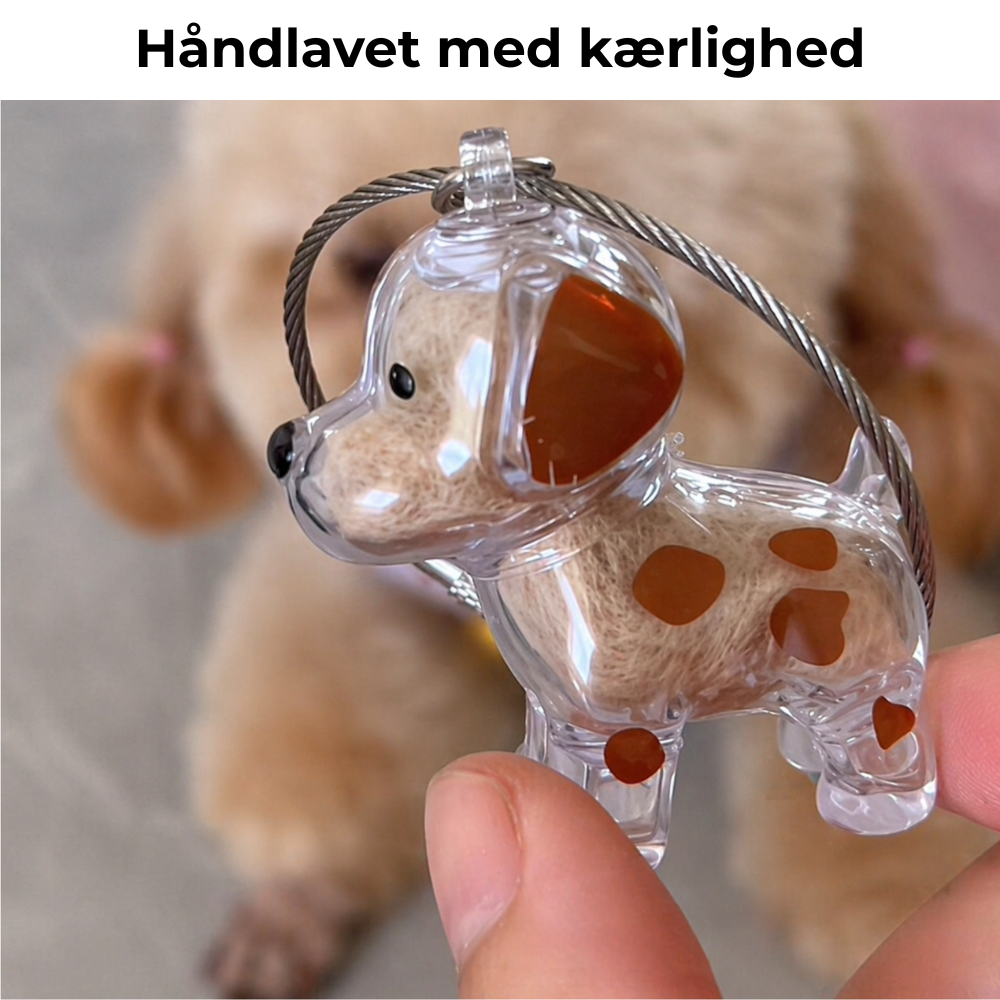 Pelsminde™ – Nøglering Med Din Hunds Ægte Pels