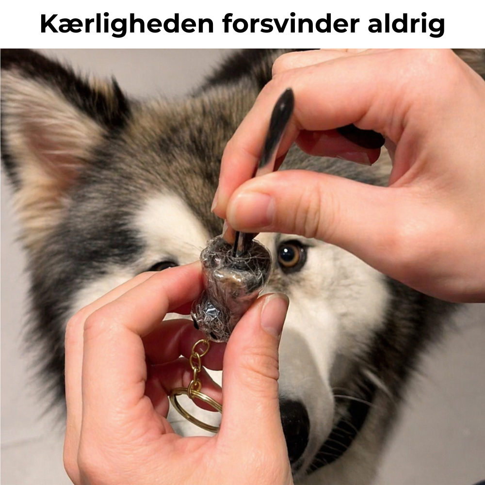 Pelsminde™ – Nøglering Med Din Hunds Ægte Pels