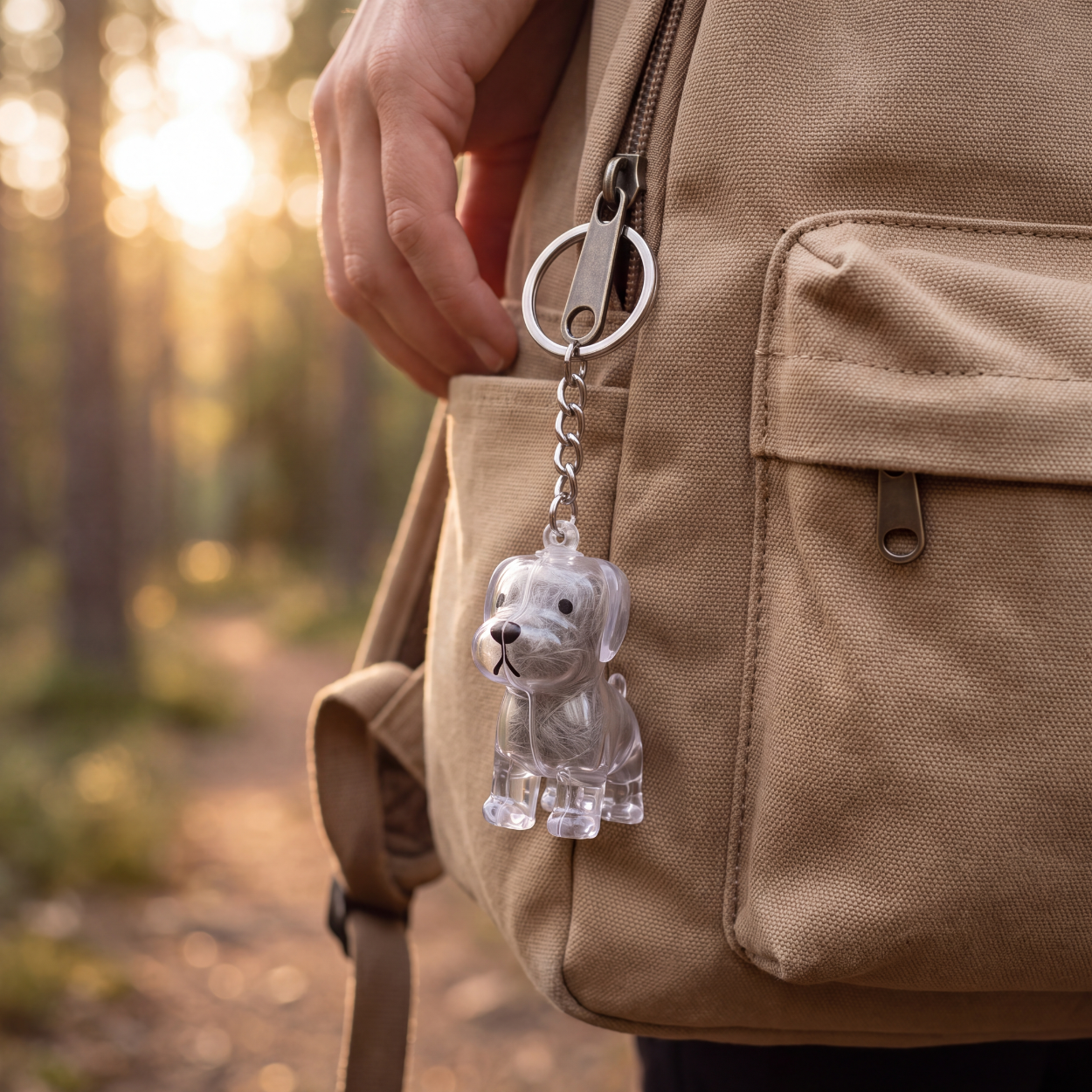 Pelsminde™ – Nøglering Med Din Hunds Ægte Pels